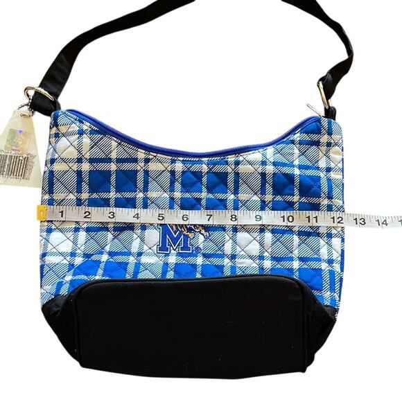 University of Memphis Spirit Ready Plaid Quilted Purse with Embroidered Logo - Picture 8 of 10